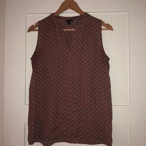 Ann Taylor Factory Polka Dot Shell - Size Small